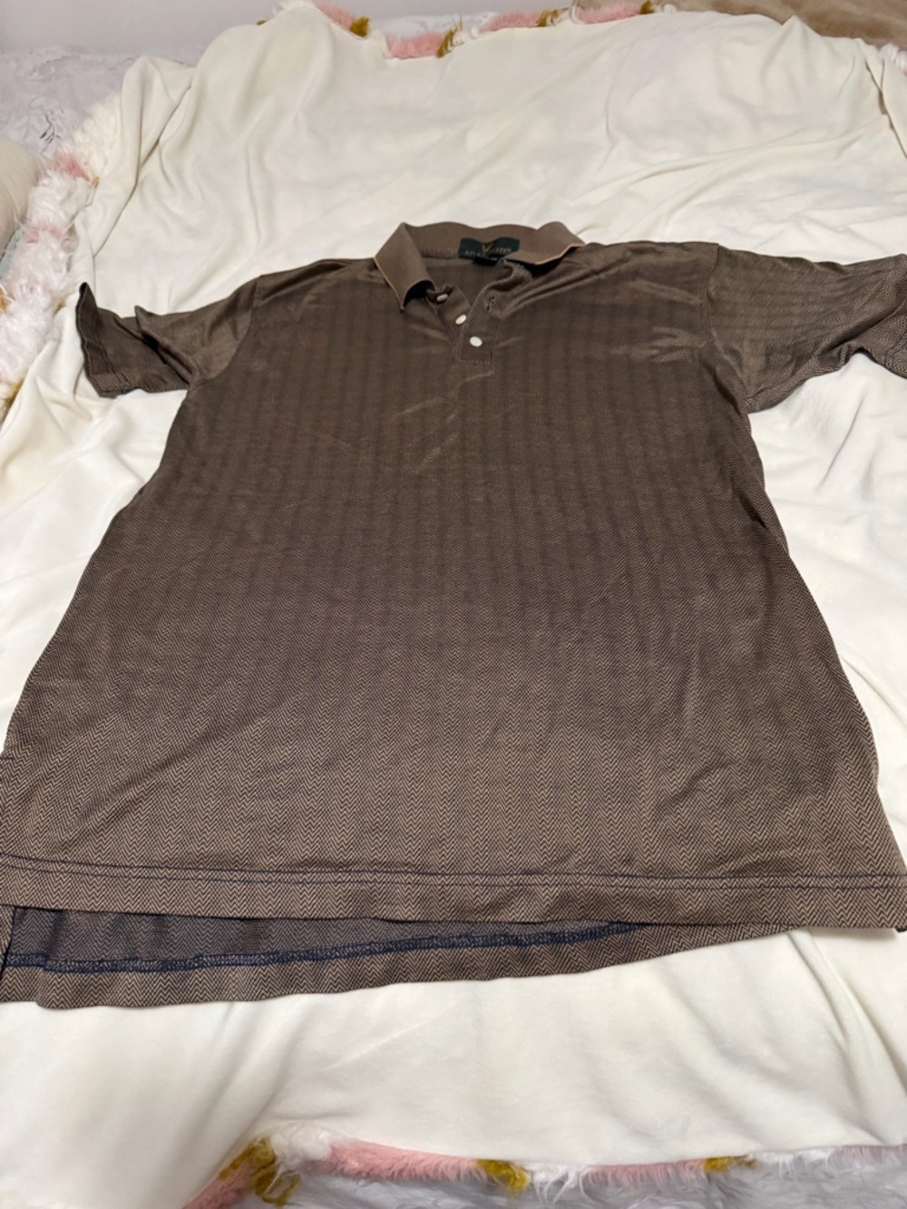 Lyle & Scott Men's Brown Polo Shirt - Classic Short Sleeve Large